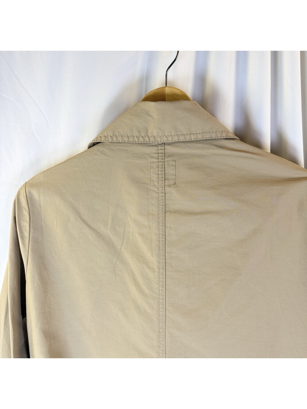 Gap Women's Beige Trench Coat Mid-Length Button Closure Pockets Size M - Picture 14 of 14
